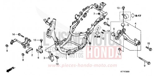 CARROSSERIE DE CHASSIS SH125A de 2010